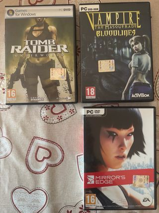 Lotto 3 giochi PC: Tomb Raider, Vampire, Mirror's