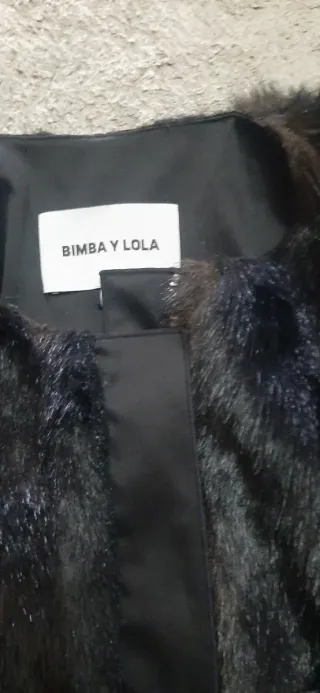 Abrigo pelo negro BIMBA Y LOLA