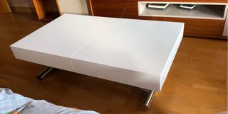 Mesa Comedor Extensible DALBA Blanca y Plata