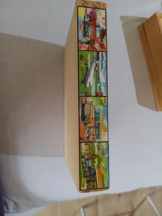 Dominó de madera y puzzles de animales