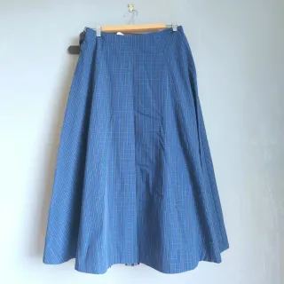 Falda Zara Algodón Azul Talla M