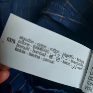 Falda Zara Algodón Azul Talla M