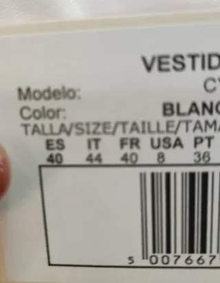 Vestido de Novia Blanco Talla Única