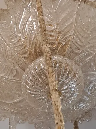 Plafoniera Murano Vetro Oro Trasparente