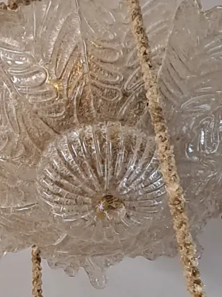 Plafoniera Murano Vetro Oro Trasparente