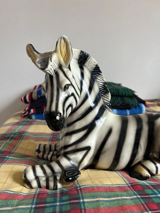 Escultura de Zebra Cerámica