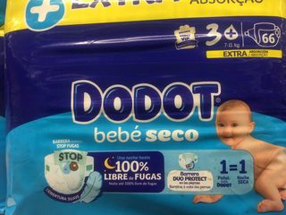 Fraldas Dodot Bebé Seco Tamanho 3