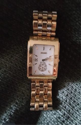 Reloj Jaguar Dorado y Blanco