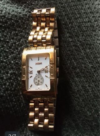Reloj Jaguar Dorado y Blanco