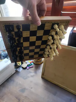 Ajedrez de madera plegable