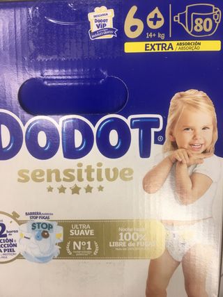 Fraldas Dodot Sensitive 6kg 80un