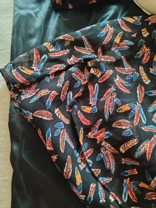 Vestido/Blusa Larga Estampado Mango Talla M