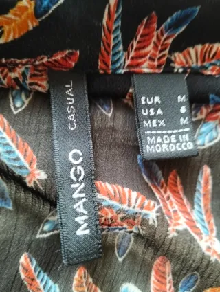 Vestido/Blusa Larga Estampado Mango Talla M