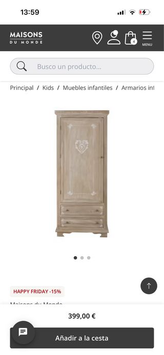 Guardaroba Maison du Monde Beige/Marrone