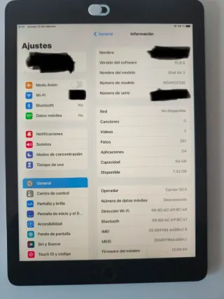 iPad Air 2 64GB Argento