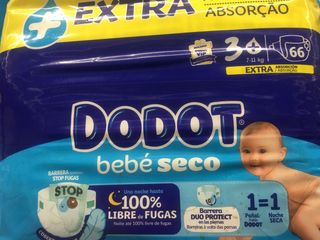 Fraldas Dodot Bebé Seco Tamanho 3