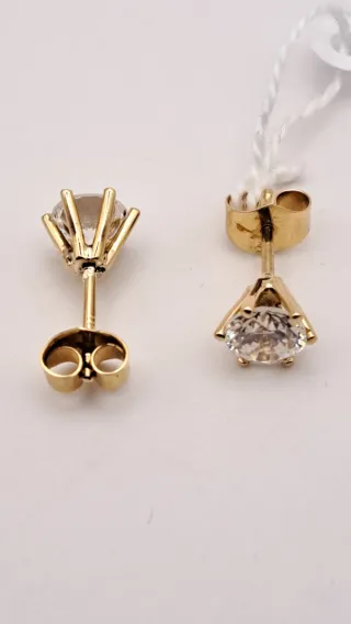 Pendientes Oro 18k Circonitas Blancas
