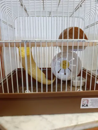 Jaula hámster marrón Jaula hamster roja  Y bola.