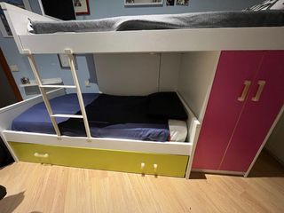 Cama tren 3 camas + armario