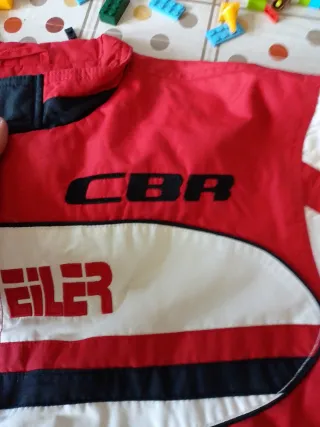 Chaqueta motera Rottweiler CBR roja y blanca