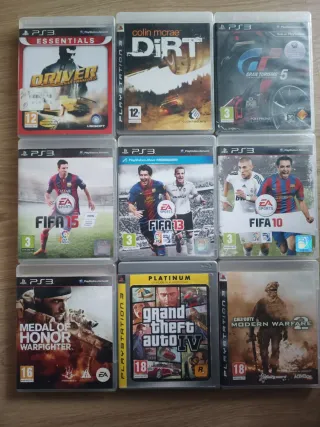 Lote Juegos PS3: FIFA, GT5, Dirt, GTA IV, MW2