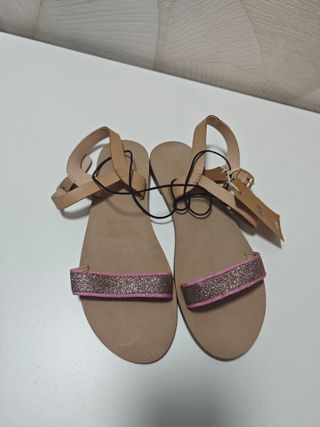 Sandalias Unit Niña Glitter Rosa Talla 36