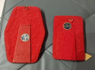 Coppia di quadretti religiosi anni '50 in Peltro