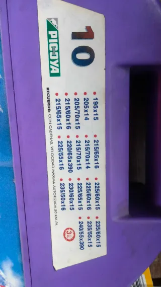 Cadenas para nieve coche (varias medidas)