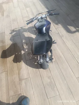 Mini Moto Infantil Negra y Azul