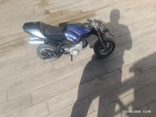 Mini Moto Infantil Negra y Azul