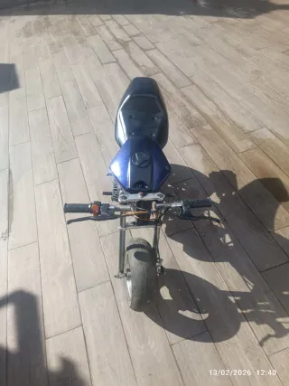 Mini Moto Infantil Negra y Azul