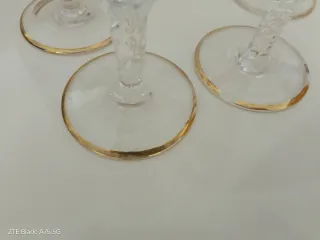 Set 5 Calici Murano Vintage Viola Oro