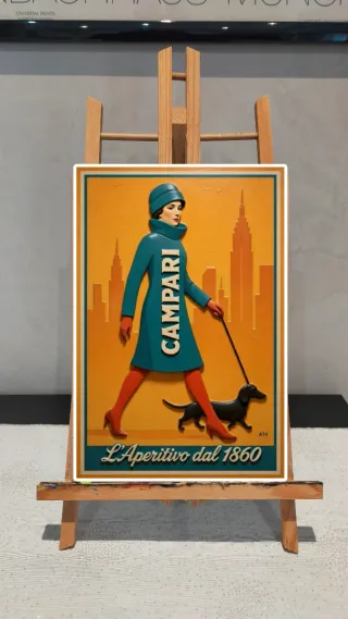 Quadro Poster A3 Campari L'Aperitivo dal 1860
