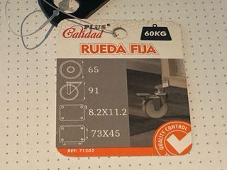 Ruedas fijas para muebles (Nuevas)