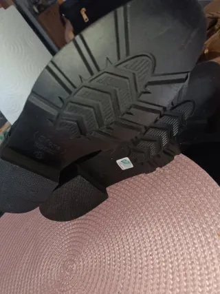 Botines piel trenzados negros talla 39