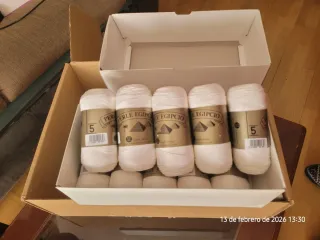 Hilo Perle Egipcio Coats Fabra N°5 Blanco