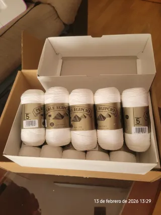 Hilo Perle Egipcio Coats Fabra N°5 Blanco