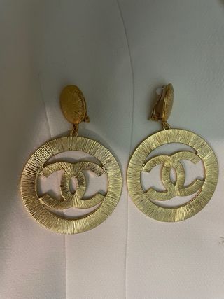 Pendientes Chanel CC Vintage Dorados