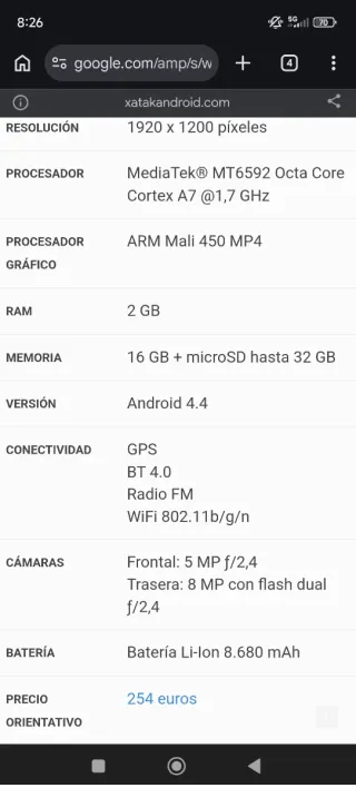 Tablet BQ Aquaris E10 Reacondicionada