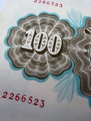 Papel Fianzas 100 pesetas (1960) Lote correlativo