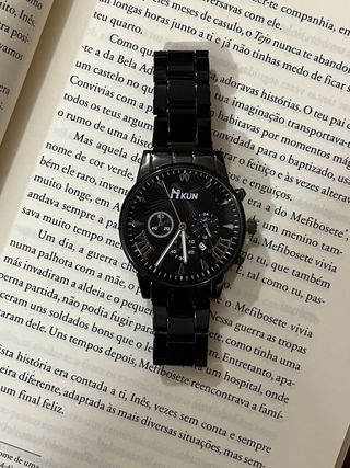 Relógio vintage homem preto