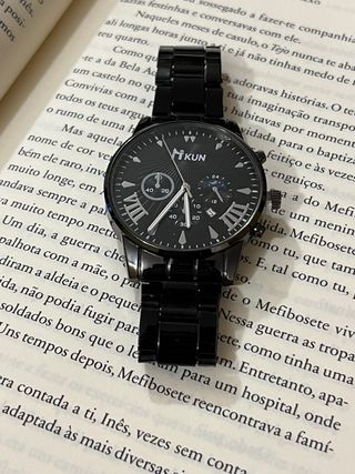 Relógio vintage homem preto