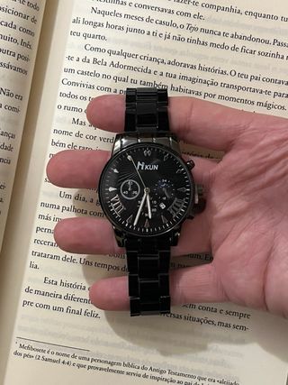 Relógio vintage homem preto