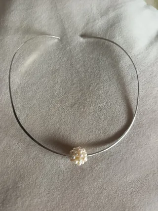 Gargantilla Plata 925mm con Perlas