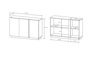 Mueble de salón alto con espejo