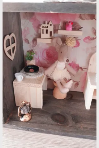Cassetto vintage casa bambole/topo Maileg