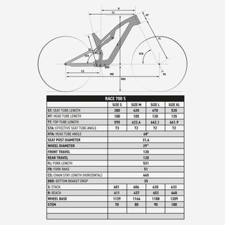Bicicleta de montaña doble suspensión aluminio XC Race 700