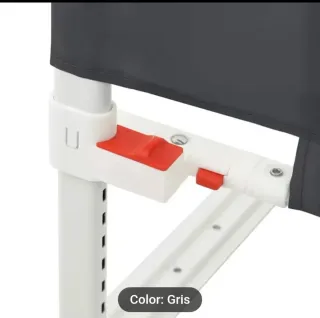 Barandilla de seguridad para cama infantil gris