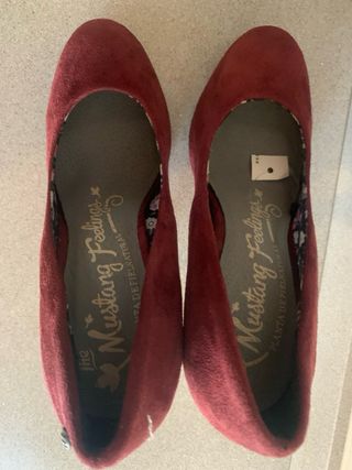 Zapatos de tacón burdeos talla 38