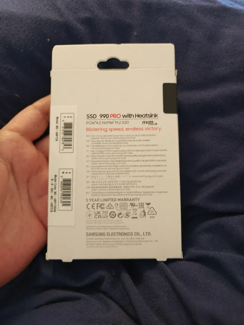 Samsung 990 PRO 1TB SSD NVMe M.2 with HEATSINK! afbeelding 2